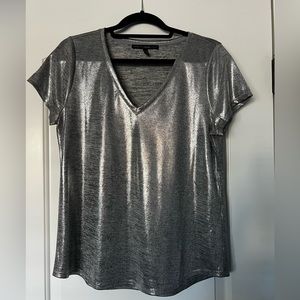 White House Black Market Metallic TShirt
